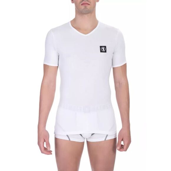 Bikkembergs White Cotton Men Men's T-Shirt